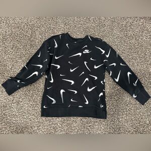 Girl’s size XL (16) Nike Kids Black and White Logo Sweatshirt